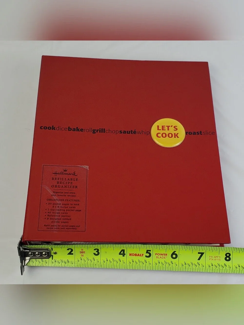 Hallmark Recipe Book Organizer Refillable Tabbed Dividers w/ Recipe Cards - EUC